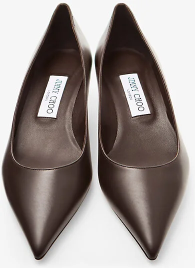 Womens Chocolate Amelia 35 Leather Shoes Eur 41 / 8 Uk Women - Image 2