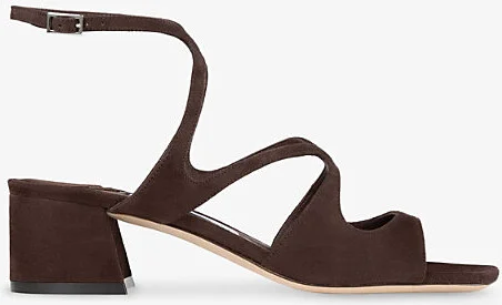 Womens Chocolate Azilia 45 Suede Heeled Sandals Eur 38/5 Uk Women