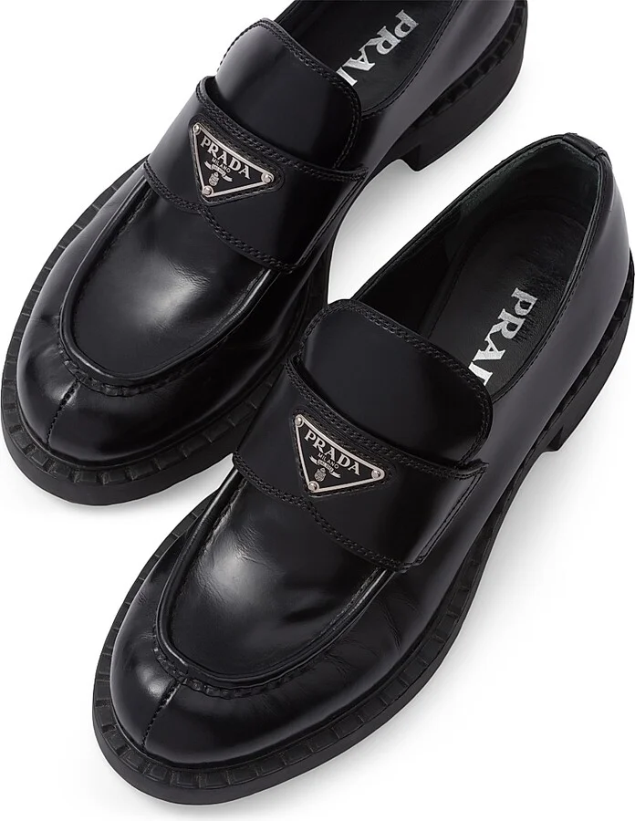 Women's Chocolate Brushed Leather Loafers - Black - Size 6.5 - Image 5