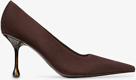 Womens Chocolate Ixia 80 Suede Pumps 12