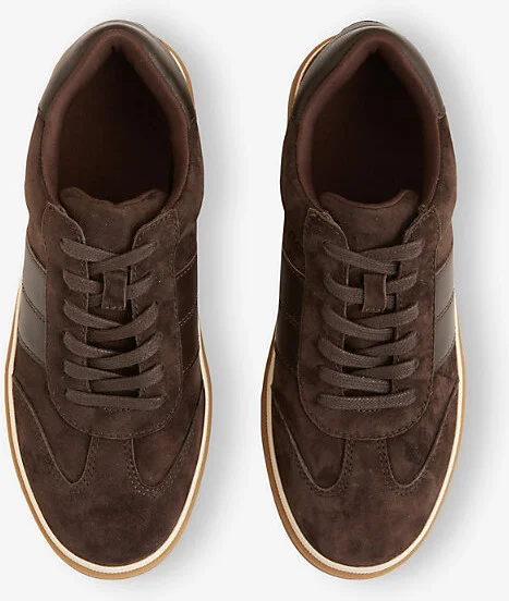 Womens Chocolate Lizzie Suede Low-Top Trainers Eur 38/5 Uk Women - Image 2