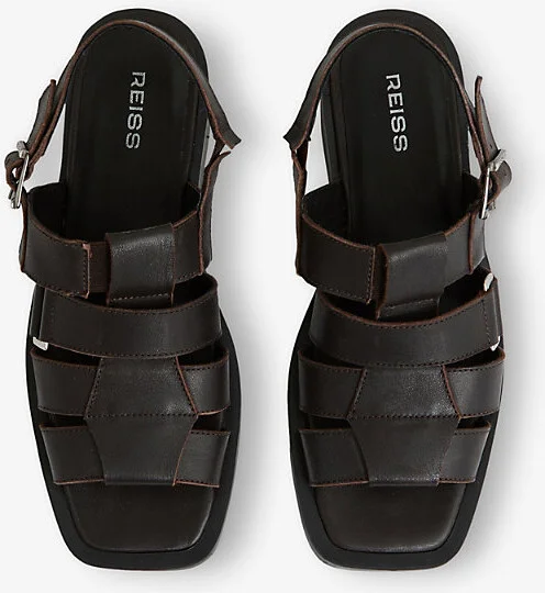 Womens Chocolate Marlie Leather Sandals Eur 40 / 7 Uk Women - Image 2