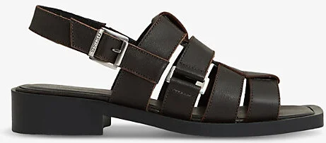 Womens Chocolate Marlie Leather Sandals Eur 40 / 7 Uk Women