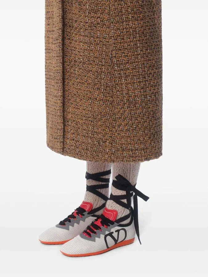 Women's Chromathon Sneaker In Perforated Nappa Leather - Image 7