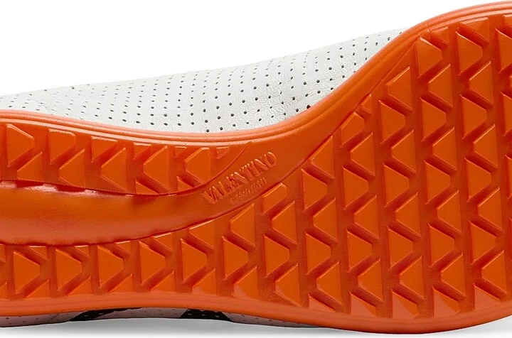 Women's Chromathon Sneakers in Perforated Nappa - White Gray Black - Size 7 - Image 7