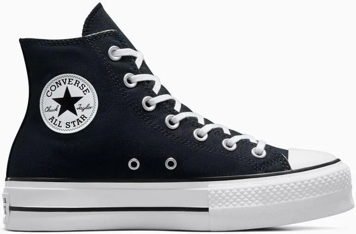 Womens Chuck Taylor All Star Lift Platform Hightop Shoes - Black
