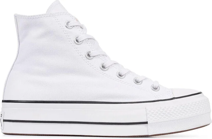 Womens Chuck Taylor All Star Lift Platform Hightop Shoes - Optical White