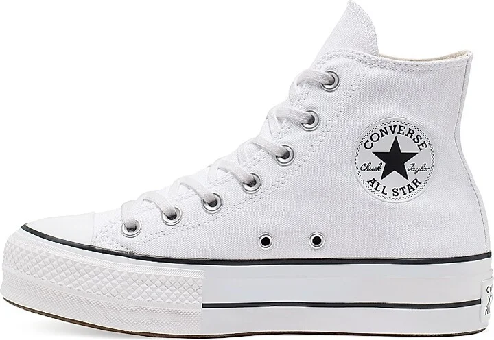 Women's Chuck Taylor All Star Platform Canvas Sneakers - White Black - Size 10 - Image 7