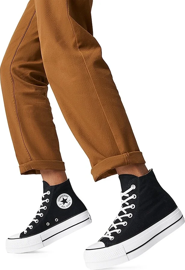 Women's Chuck Taylor All Star Platform High-Top Sneakers - Black White - Size 10.5 - Image 7