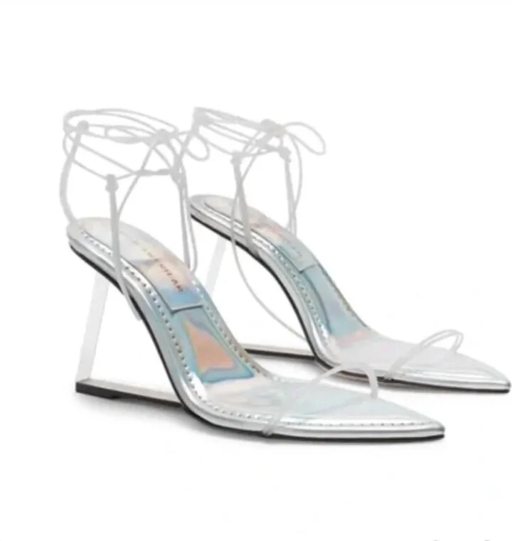 Women's Cinder-F*cking Rella Wedge Sandal Shoes In Silver