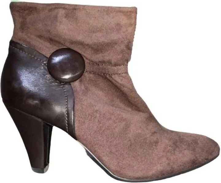 Women's Cinderella Ankle Boot In Coffee Bean