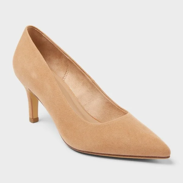 Women's Cindy Mid High Heels Pump with Memory Foam Insole - A New Day™