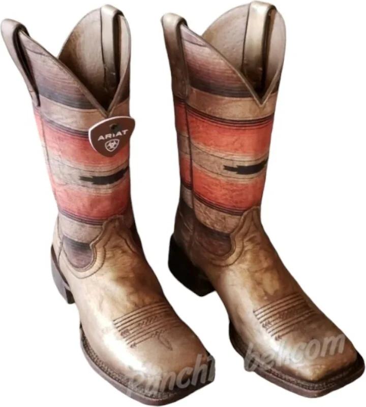 Women's Circuit Savanna Boot In Distressed Gold & Rust Saddle Blanket