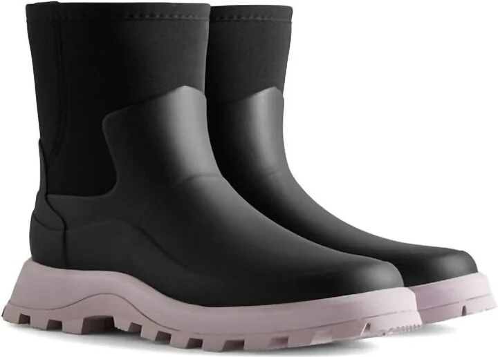 Women's City Explorer Short Boot In Black/tempered Mauve