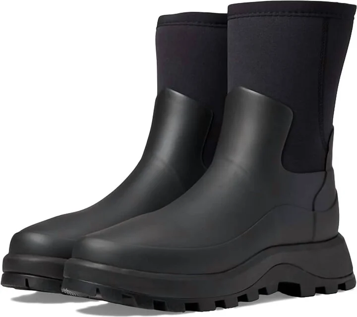 Women's City Explorer Short Rain Boot In Black