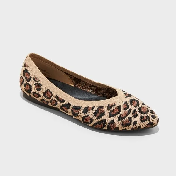 Women's Claire Knit Washable Ballet Flats - A New Day™ : Pull-On, Removable Footbed