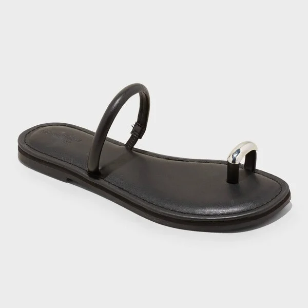 Women's Clara Toe Ring Sandals - Universal Thread™ : Slip-On, Cushioned Footbed, Square Toe