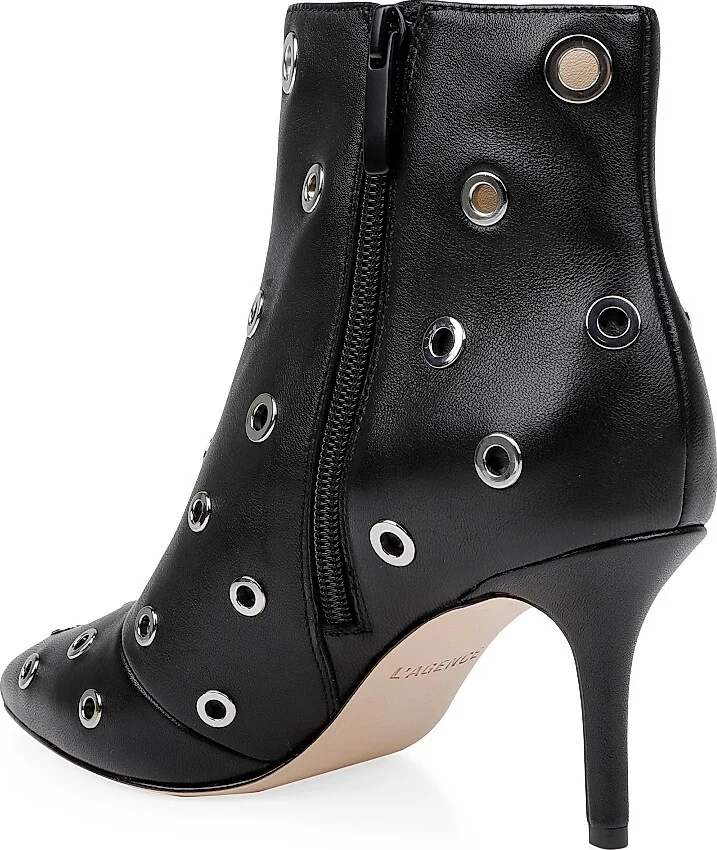 Women's Clarette II 75MM Leather Booties - Black - Size 5 - Image 3