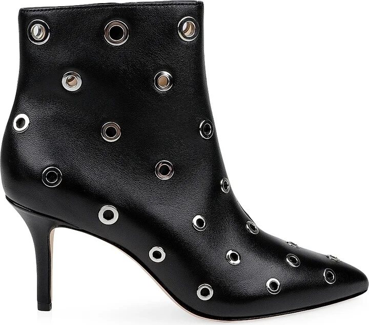 Women's Clarette II 75MM Leather Booties - Black - Size 5