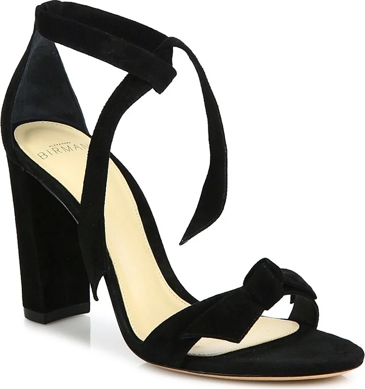 Women's Clarita Bow Suede Sandals - Black - Size 5 - Image 2