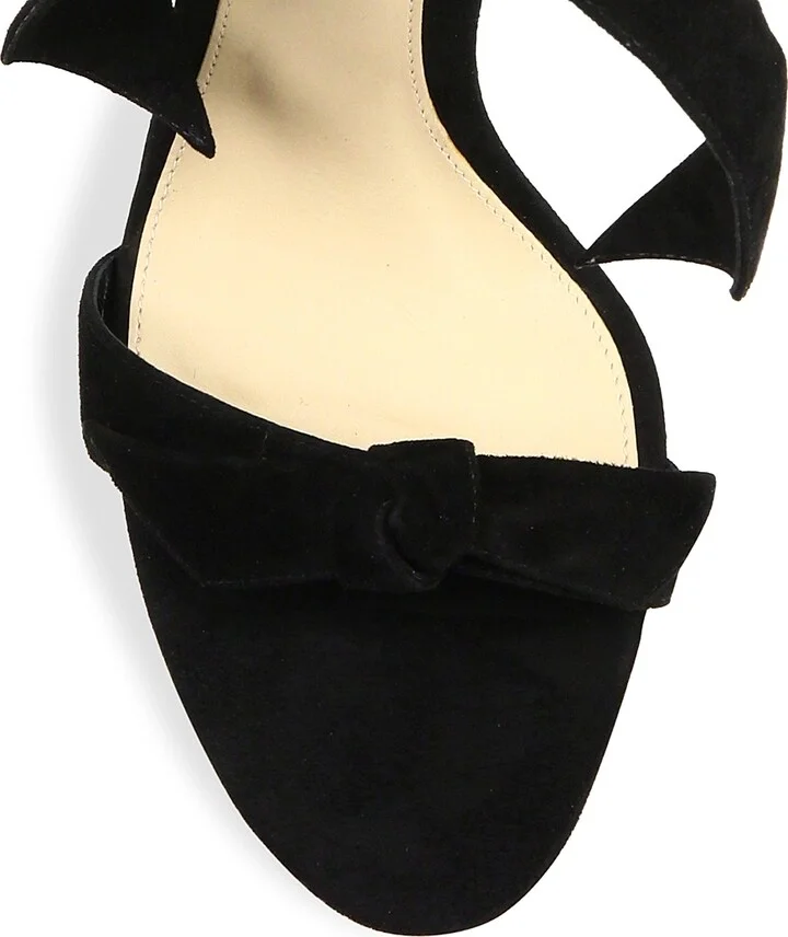 Women's Clarita Bow Suede Sandals - Black - Size 5 - Image 4