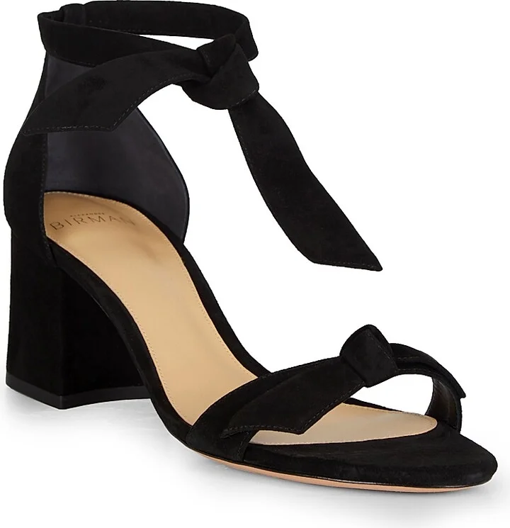 Women's Clarita Bow Suede Sandals - Black - Size 5 - Image 2