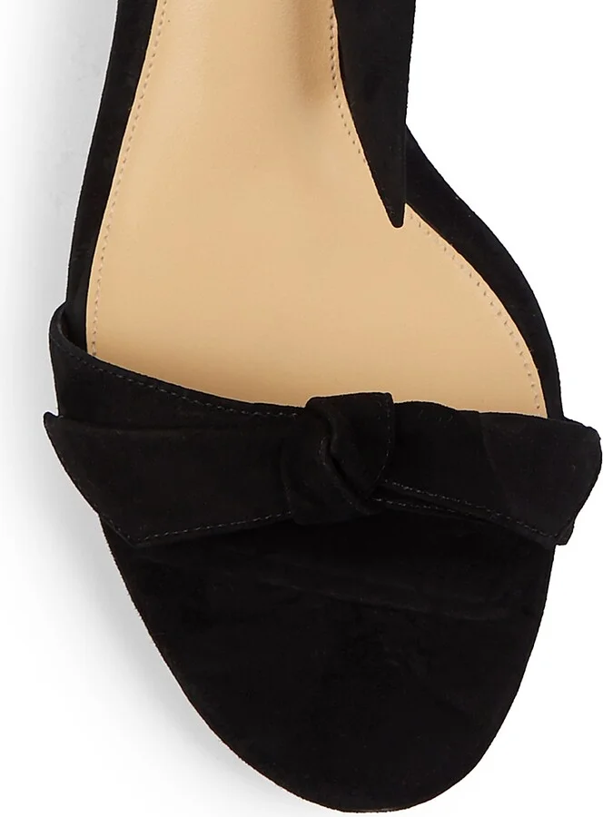 Women's Clarita Bow Suede Sandals - Black - Size 5 - Image 4