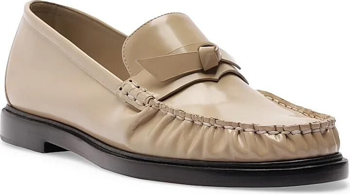 Women's Clarita Knot-Detailed Patent Leather Loafers - Semolina - Size 5 - Image 2