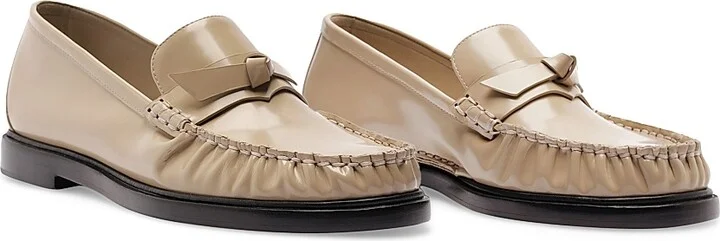 Women's Clarita Knot-Detailed Patent Leather Loafers - Semolina - Size 5 - Image 3