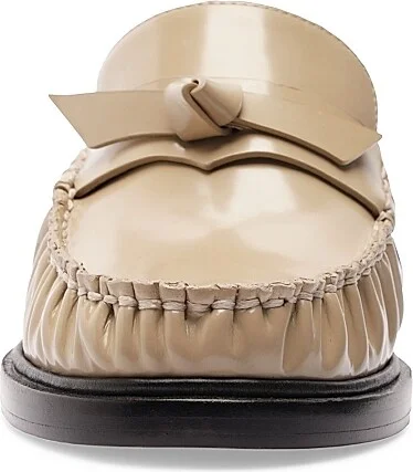 Women's Clarita Knot-Detailed Patent Leather Loafers - Semolina - Size 5 - Image 4