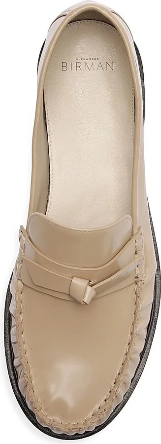 Women's Clarita Knot-Detailed Patent Leather Loafers - Semolina - Size 5 - Image 8