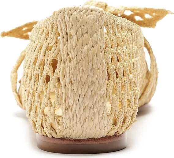 Women's Clarita Knotted Raffia Ballerina Flats - Natural - Size 11 - Image 3