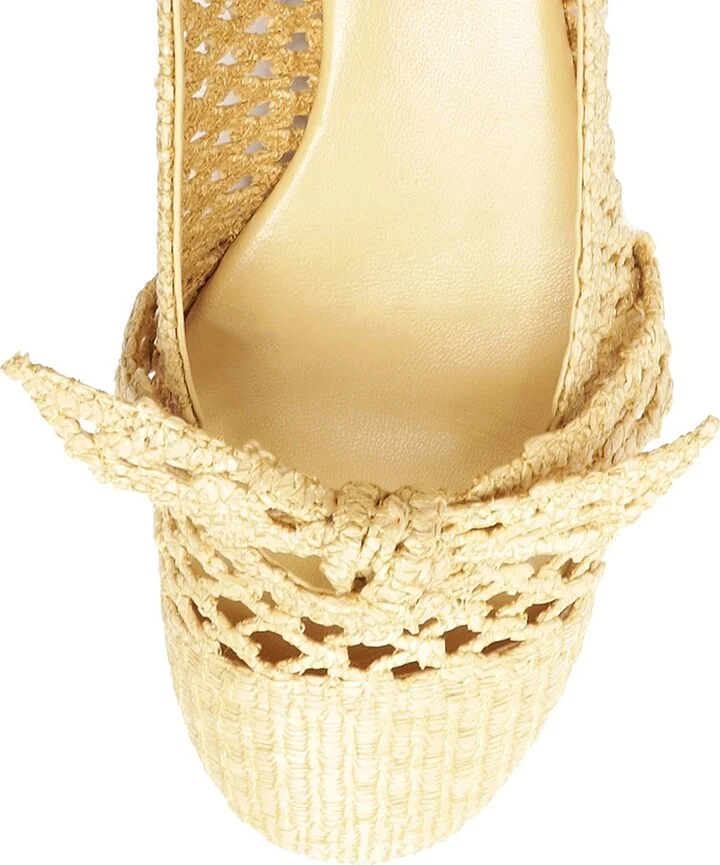 Women's Clarita Knotted Raffia Ballerina Flats - Natural - Size 11 - Image 5