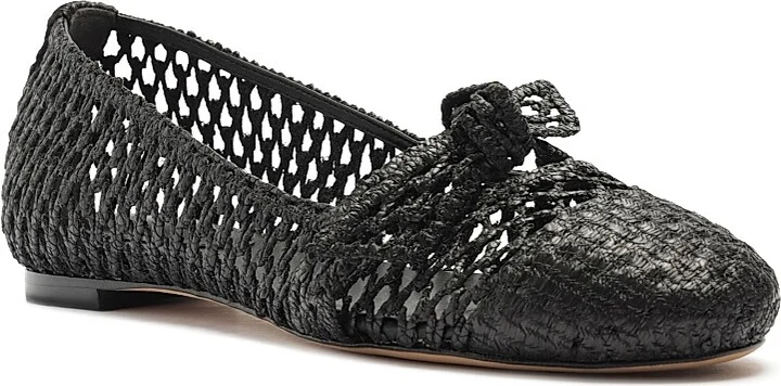 Women's Clarita Knotted Raffia Ballerina Flats - Natural - Size 11 - Image 9