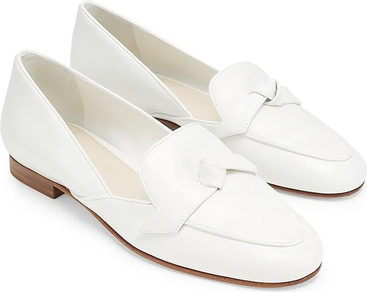 Women's Clarita Leather Belgian Loafers - White - Size 7.5 - Image 2