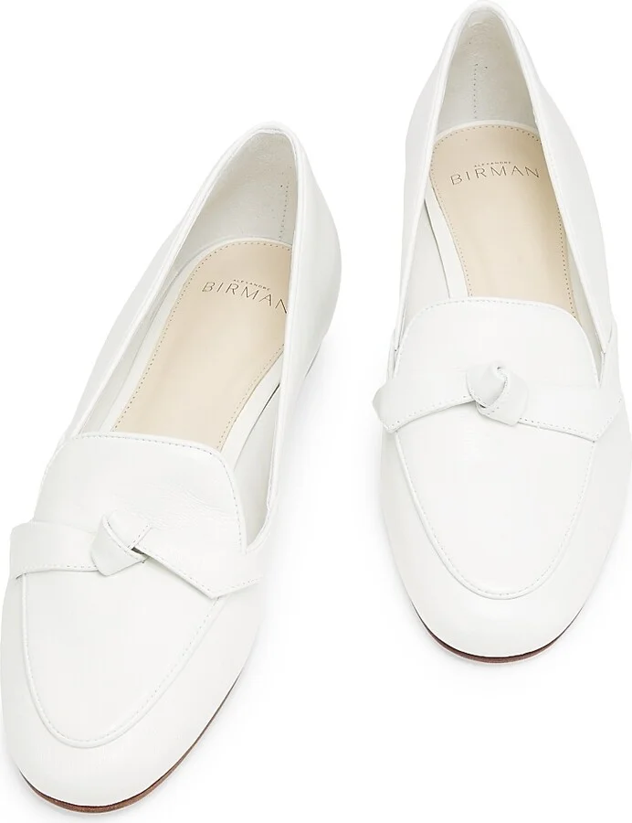 Women's Clarita Leather Belgian Loafers - White - Size 7.5 - Image 4
