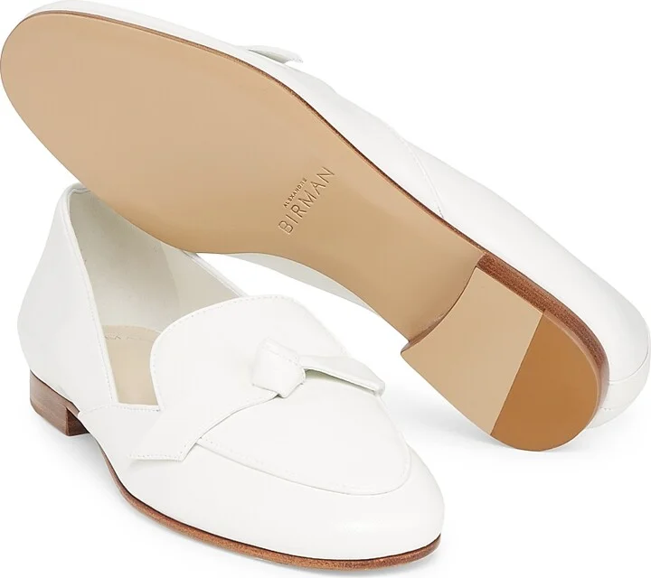 Women's Clarita Leather Belgian Loafers - White - Size 7.5 - Image 6