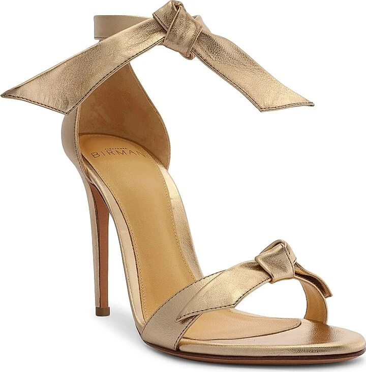 Women's Clarita Metallic Leather Sandals - Golden - Size 5 - Image 2