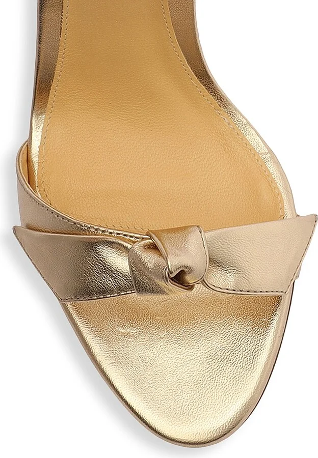 Women's Clarita Metallic Leather Sandals - Golden - Size 5 - Image 4