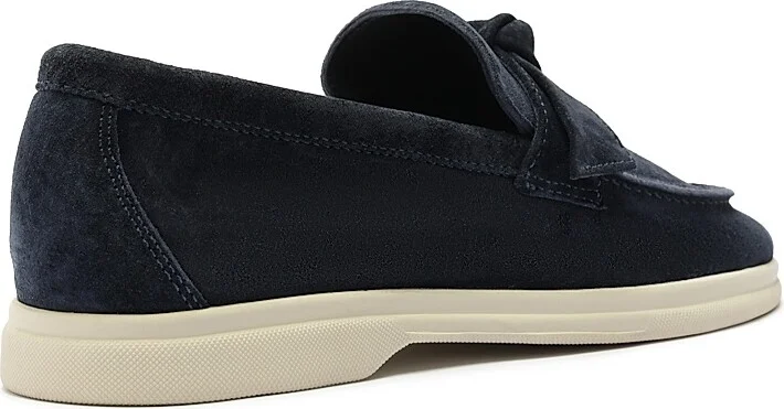 Women's Clarita Suede Bow Loafers - Twilight Blue - Size 5 - Image 4