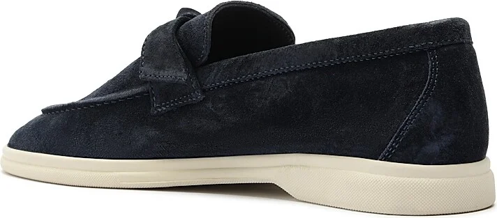 Women's Clarita Suede Bow Loafers - Twilight Blue - Size 5 - Image 5