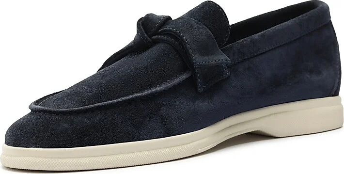 Women's Clarita Suede Bow Loafers - Twilight Blue - Size 5 - Image 6