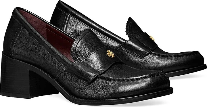 Women's Classic 50MM Leather Loafers - Perfect Black - Size 10 - Image 2