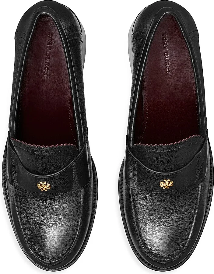 Women's Classic 50MM Leather Loafers - Perfect Black - Size 10 - Image 3