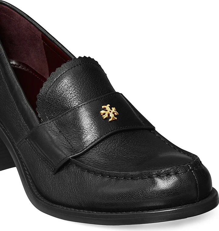 Women's Classic 50MM Leather Loafers - Perfect Black - Size 10 - Image 4