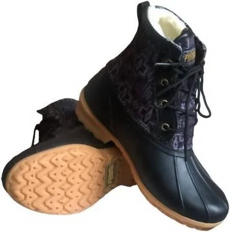 Women'S Classic Harding Print Duck Winter Boots In Black
