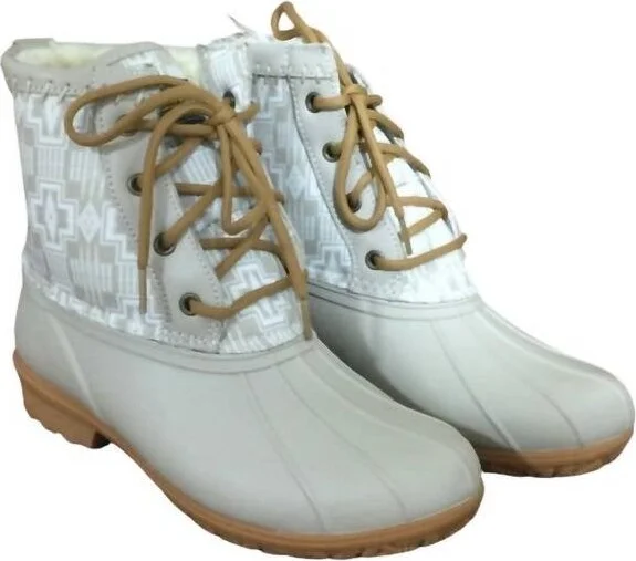 Women'S Classic Harding Print Duck Winter Boots In Taupe