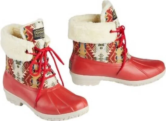 Women'S Classic Journey West Duck Winter Boots In Ruby
