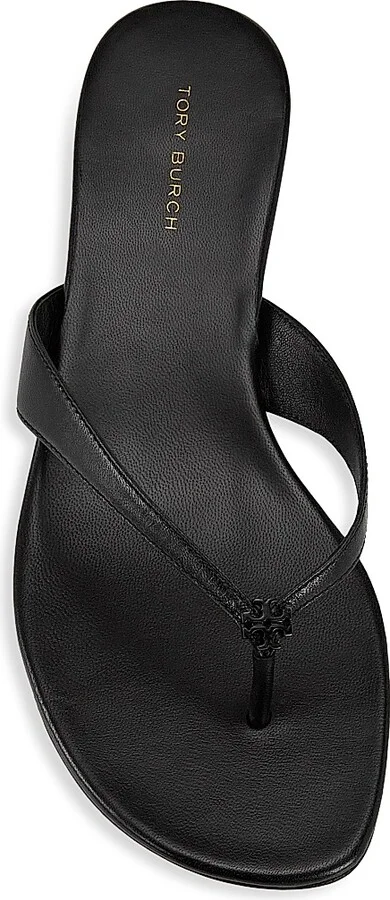 Women's Classic Logo 35MM Leather Kitten-Heel Sandals - Black - Size 11 - Image 5