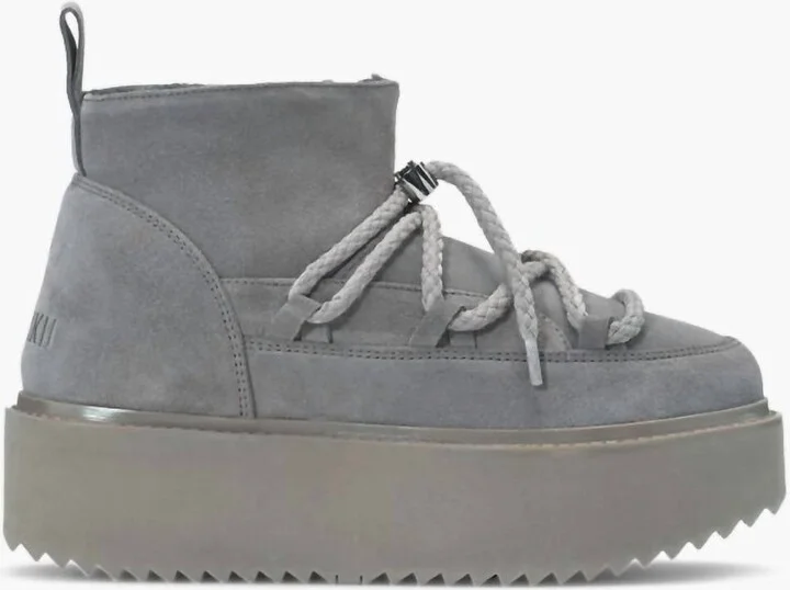 Women's Classic Low Platform Shoes In Grey